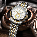 REWARD luxury men's gold and white wristwatch
