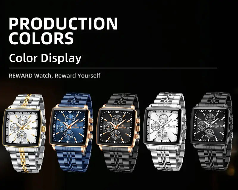 REWARD Rectangle Quartz Wristwatches