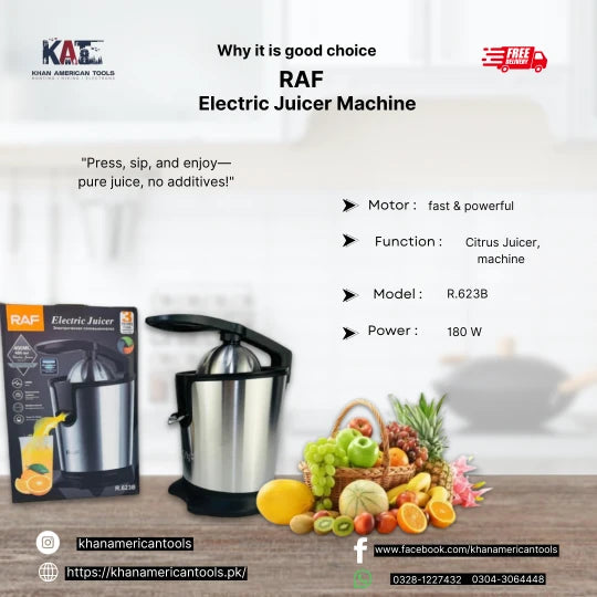 Electric Citrus Juicer 350W – Stainless Steel Orange & Lemon Juice Extractor Machine