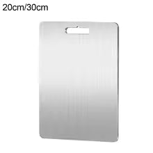Titanium Stainless Steel Cutting Board – Double-Sided Kitchen Chopping Board