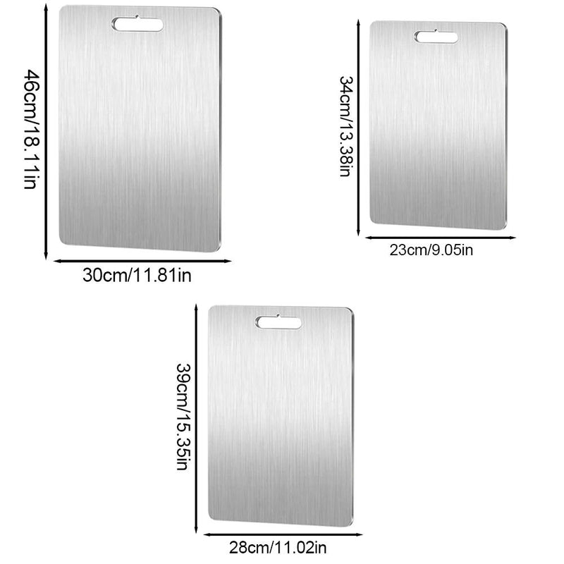 Titanium Stainless Steel Cutting Board – Double-Sided Kitchen Chopping Board